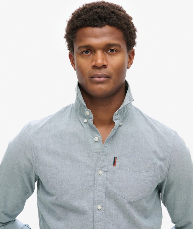 superdry Camisa Oxford de manga larga Descuentos del mes