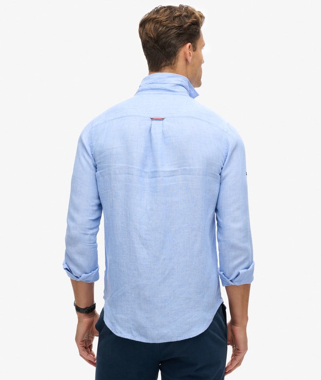 superdry Camisa de manga larga de lino informal Rebajas de fin de temporada