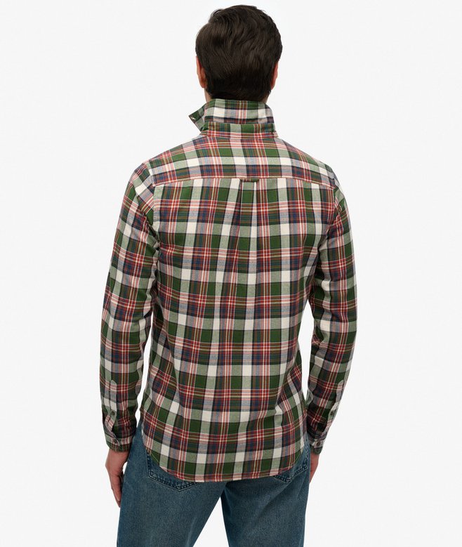 superdry Camisa de algodón orgánico a cuadros vintage Ventas relámpago