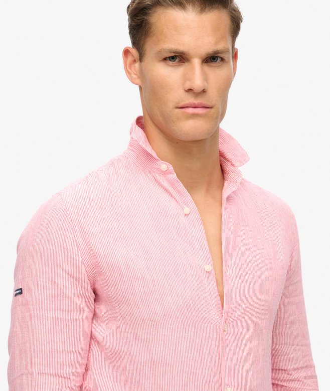 superdry Camisa de manga larga de lino informal Tienda