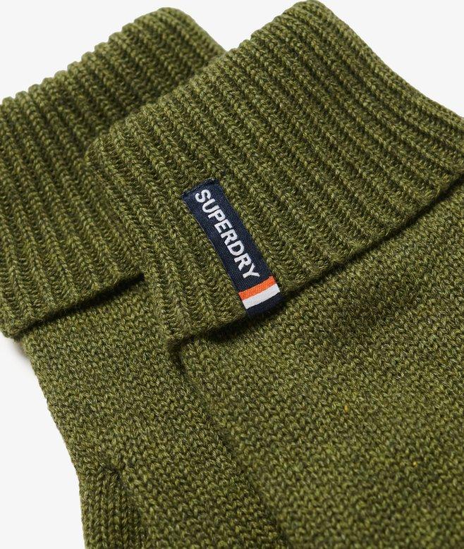 superdry Guantes de punto con logotipo Essential Promoción por tiempo limitado