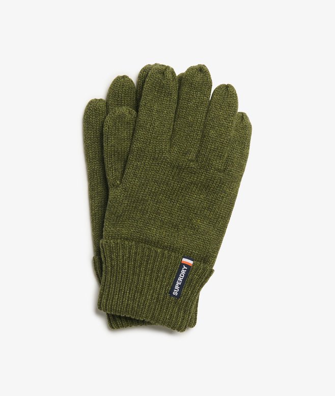 superdry Guantes de punto con logotipo Essential Promoción por tiempo limitado