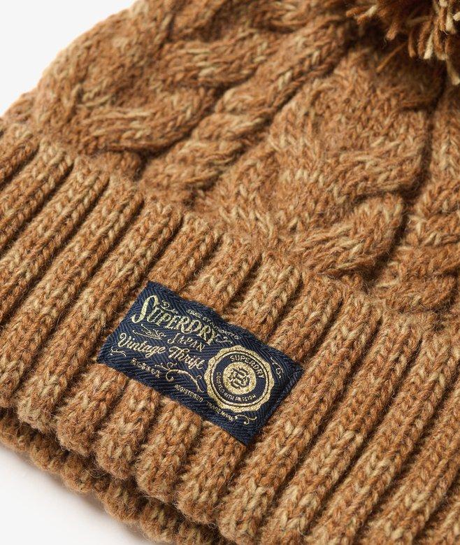 superdry Gorro de punto trenzado grueso Superdescuento
