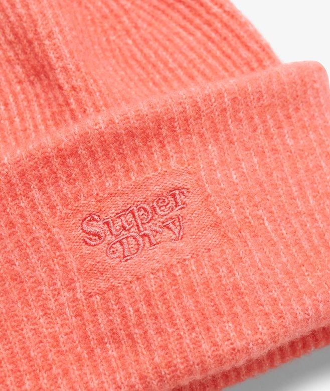 superdry Gorro de punto de canalé suave Liquidación