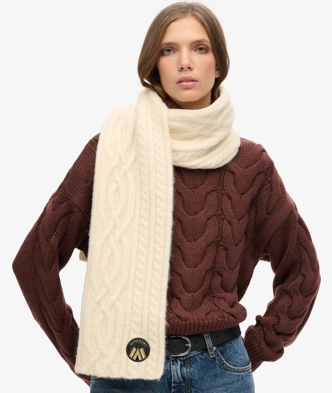 superdry Bufanda de punto trenzado Luxe Ahorra y exporta
