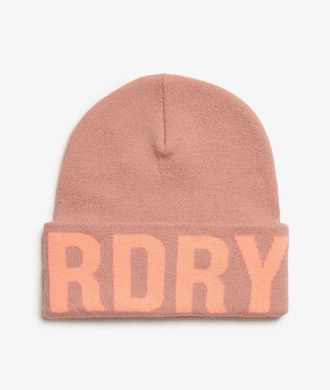 superdry Gorro de punto con el logotipo de la marca Ofertas especiales