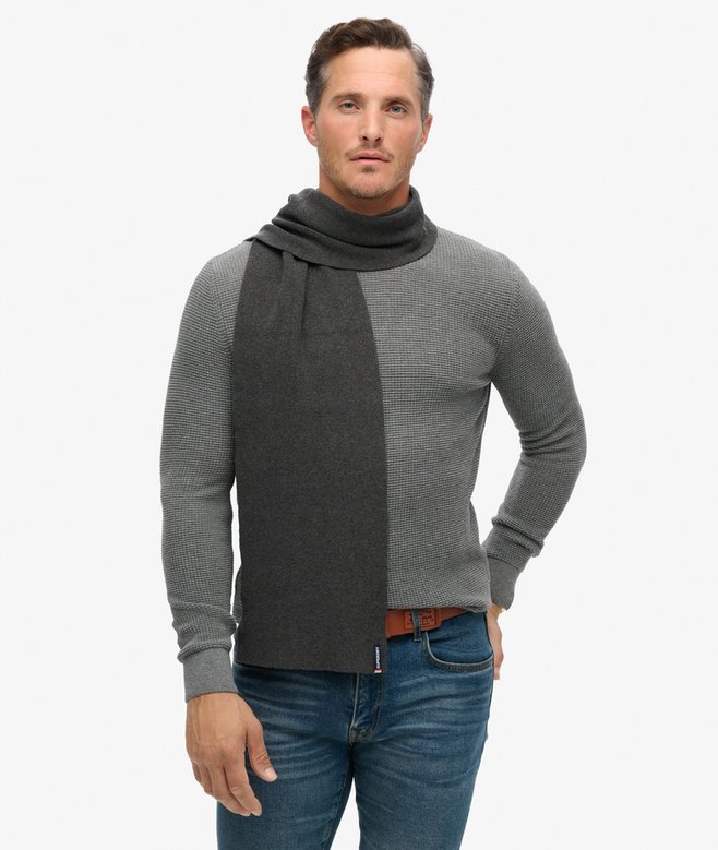 superdry Bufanda de punto con logotipo Essential Grandes ahorros
