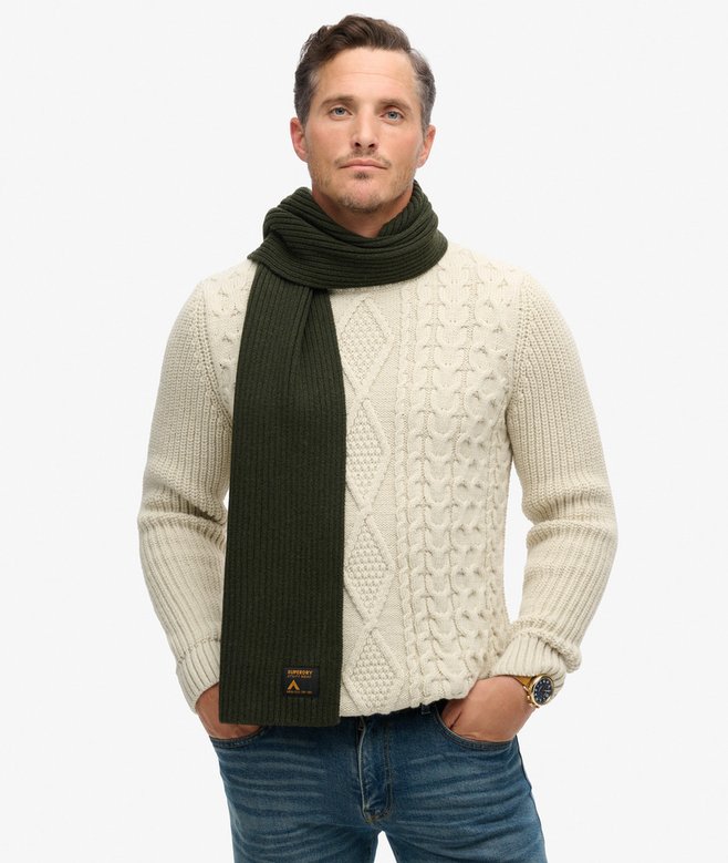 superdry Bufanda de punto Workwear Rebajas de fin de temporada