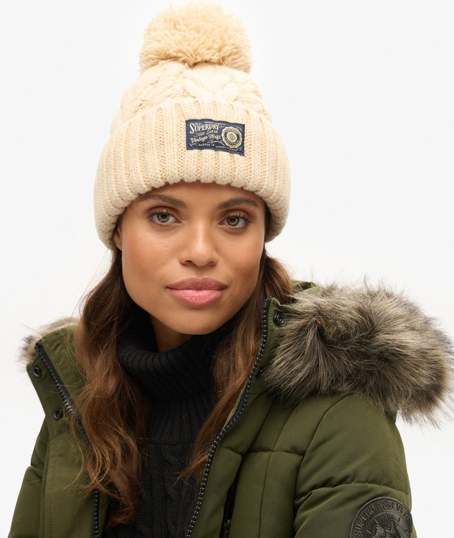 superdry Gorro de punto trenzado grueso En línea