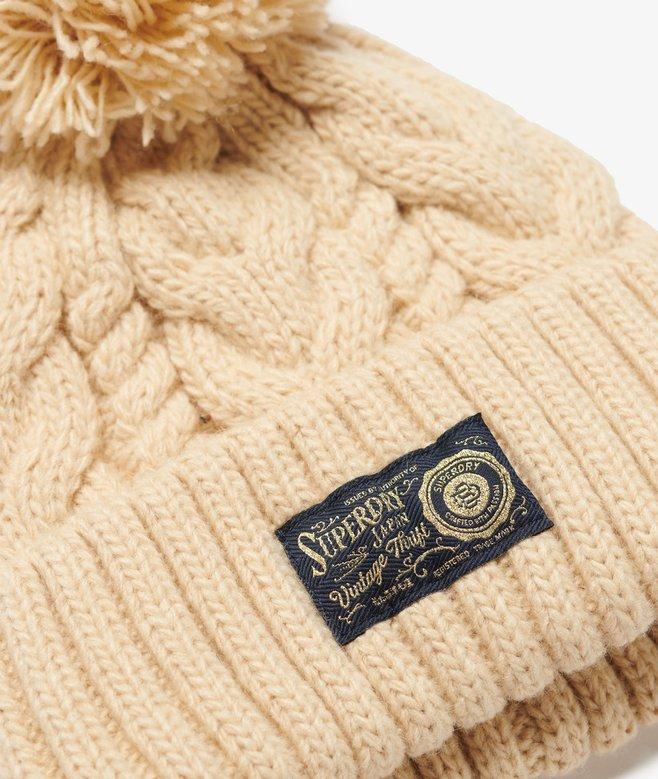 superdry Gorro de punto trenzado grueso En línea