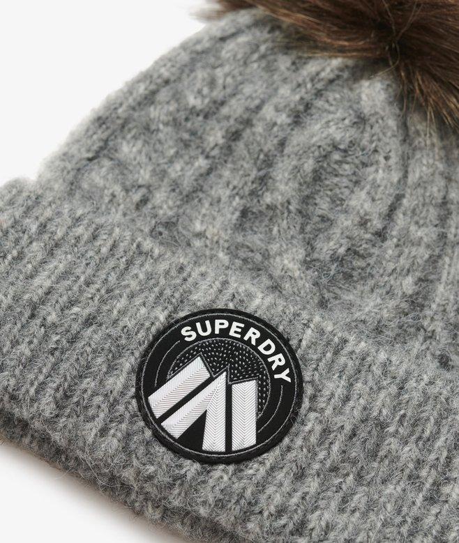 superdry Gorro de punto trenzado Luxe Ofertas