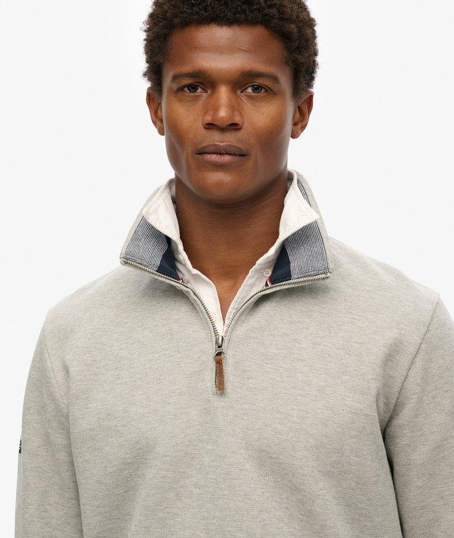 superdry Sudadera de piqué con media cremallera Core Tienda