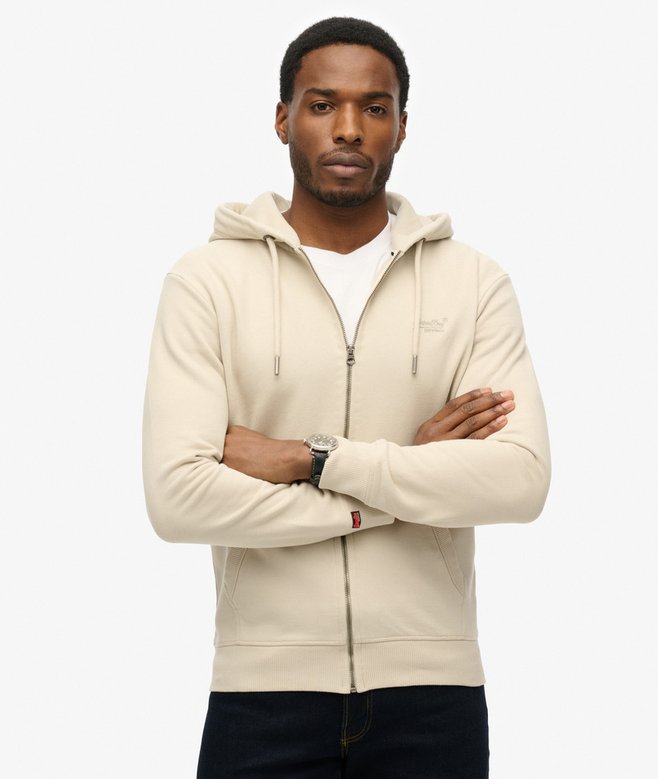 superdry Sudadera con capucha cremallera y logotipo Essential Promoción trimestral