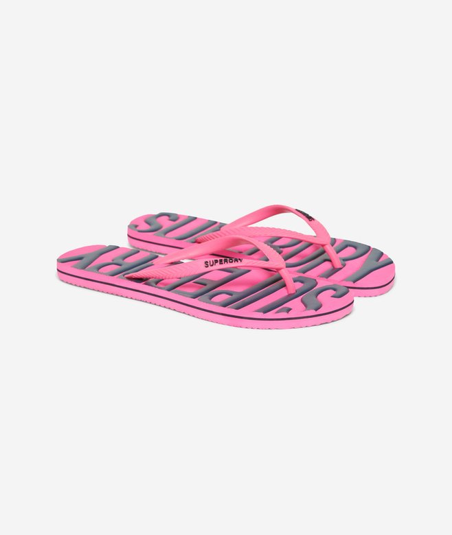 superdry Chanclas veganas con logotipo Vintage Logo Oferta especial