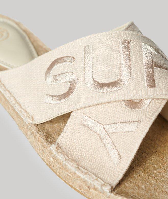 superdry Chanclas de tiras cruzadas estilo alpargata Promoción por tiempo limitado