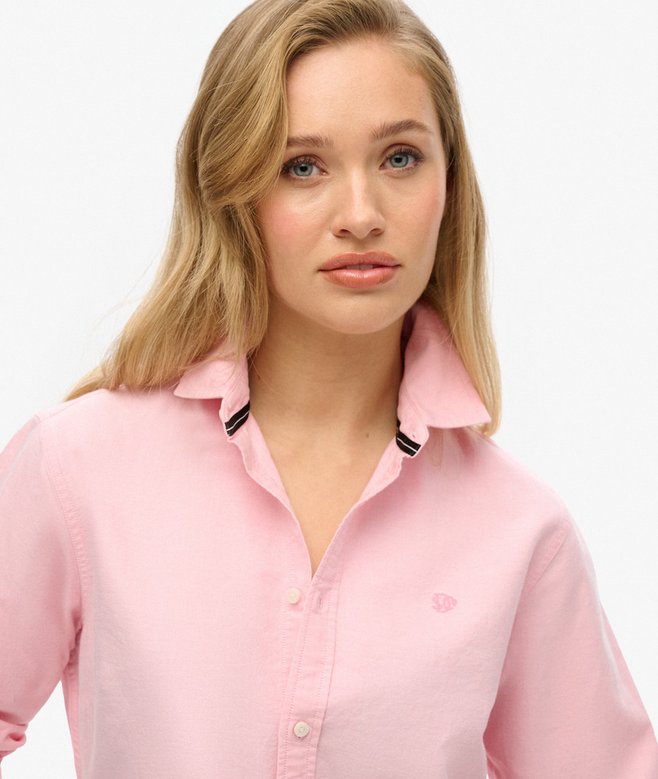 superdry Camisa Oxford de corte ajustado y manga larga Precio ultrabajo
