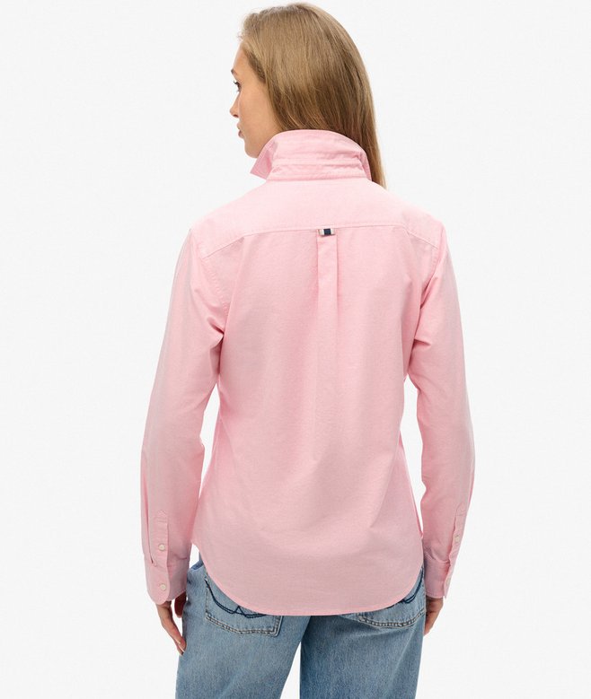 superdry Camisa Oxford de corte ajustado y manga larga Precio ultrabajo