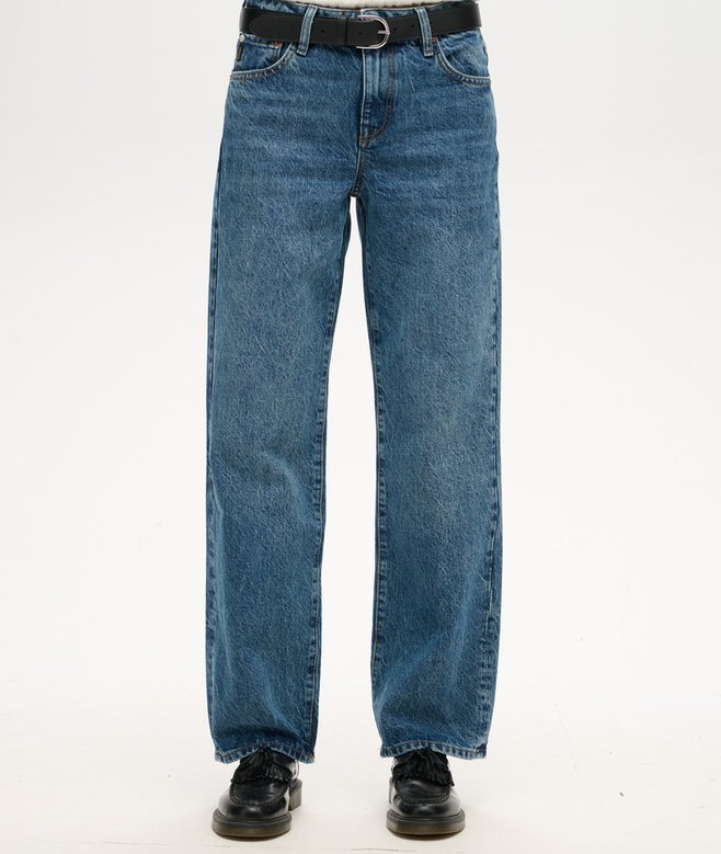 superdry Vaqueros de algodón orgánico talle medio y pernera ancha En línea
