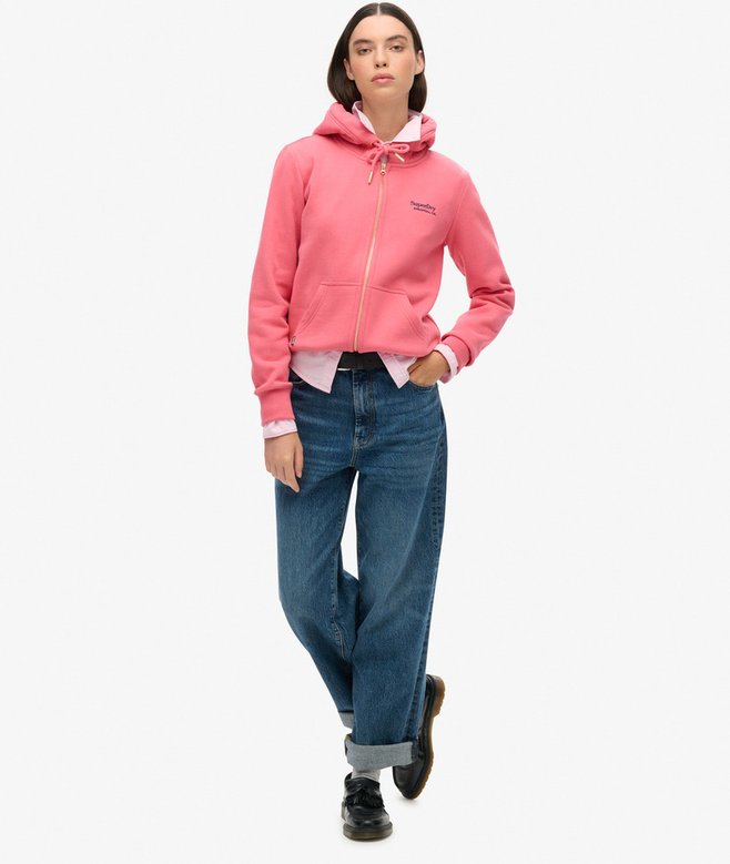 superdry Sudadera con capucha cremallera y logo Essential Outlet