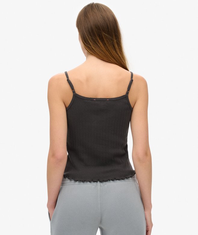 superdry Top de tirantes en ponteille con estampado Athletic Essentials En oferta