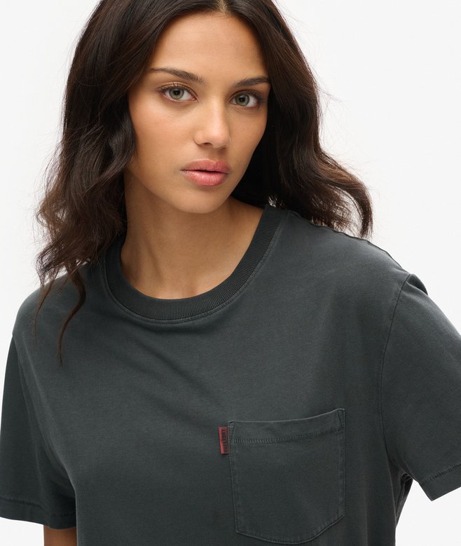 superdry Camiseta extragrande lavada con bolsillo Essential Rebajas de fábrica
