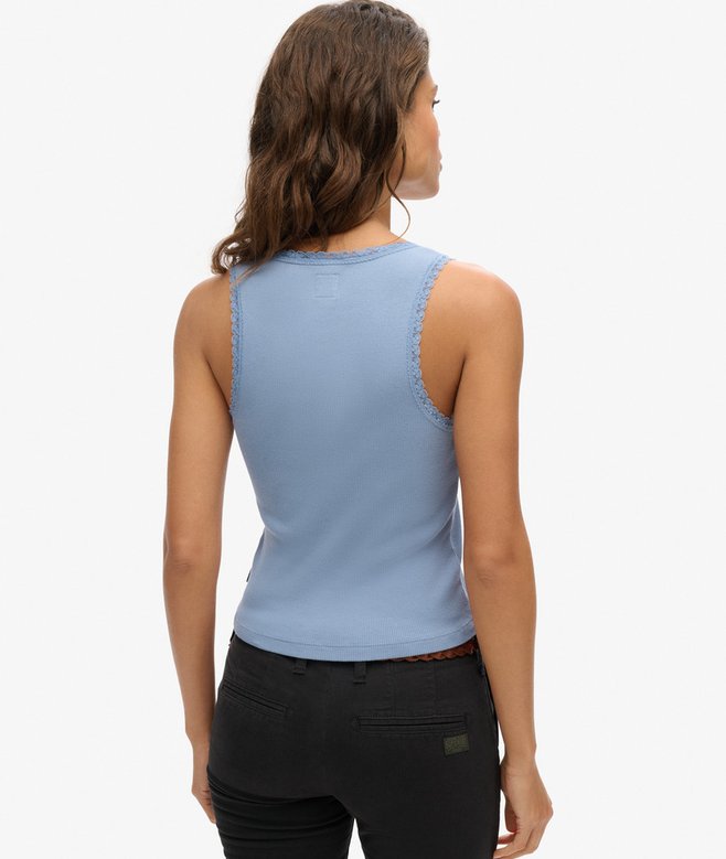 superdry Camiseta de tirantes con ribete de encaje Athletic Essentials Liquidación