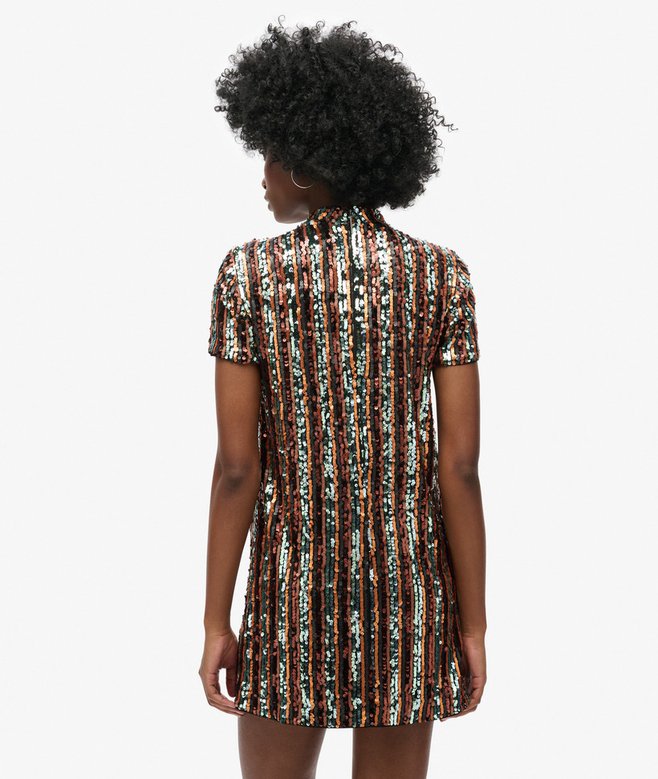 superdry Minivestido tipo camiseta con lentejuelas Mejor oferta