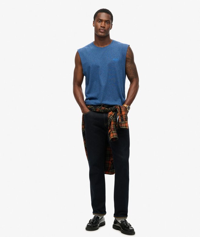 superdry Camiseta sin mangas Essential en algodón orgánico con logo Rebajas online