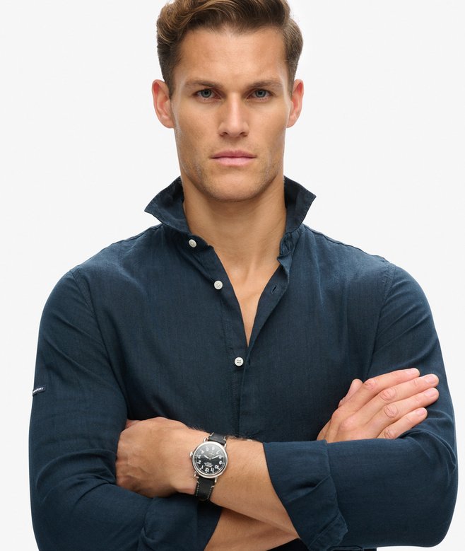 superdry Camisa de manga larga de lino informal Envío gratis