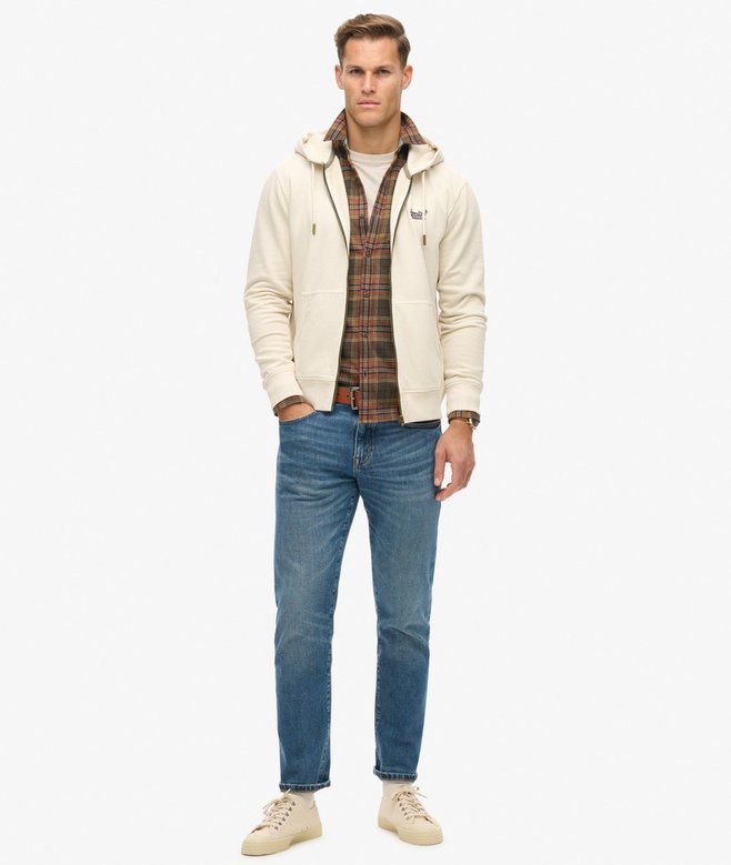 superdry Sudadera lavada con capucha cremallera y logotipo Essential Promoción trimestral