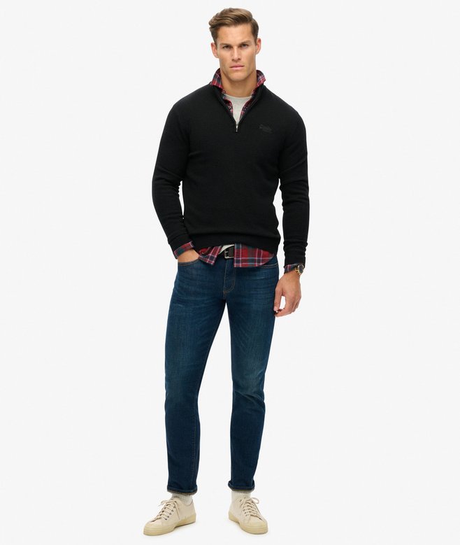 superdry Jersey de punto con media cremallera y bordado Essential Grandes descuentos