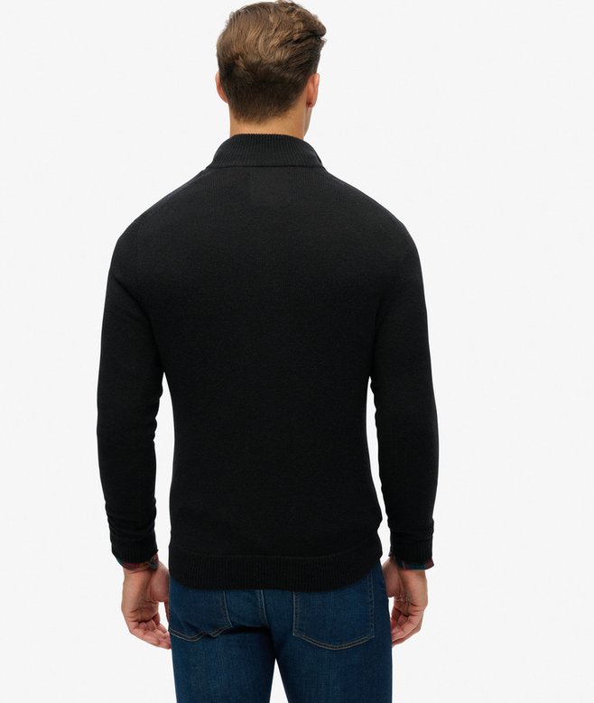 superdry Jersey de punto con media cremallera y bordado Essential Grandes descuentos