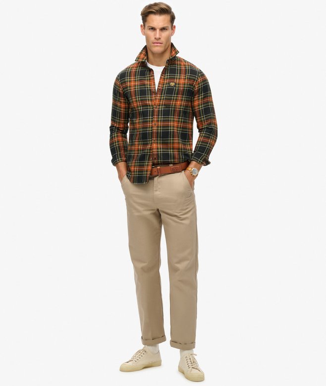 superdry Camisa de leñador de algodón de manga larga Grandes ahorros