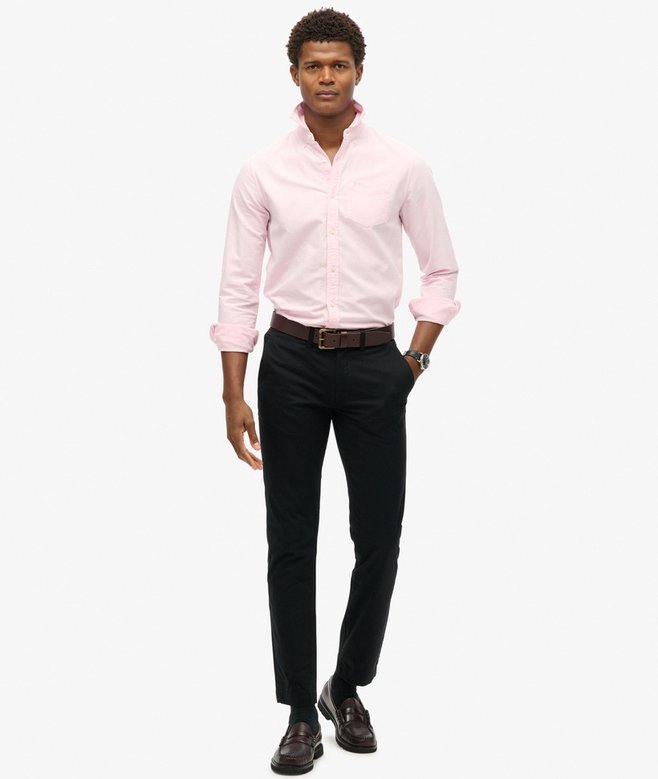 superdry Camisa Oxford de manga larga Precio ultrabajo