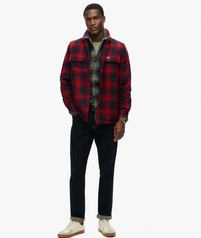 superdry Sobrecamisa a cuadros de lana forrada de tejido polar En línea
