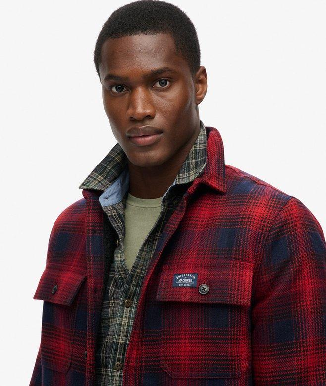 superdry Sobrecamisa a cuadros de lana forrada de tejido polar En línea
