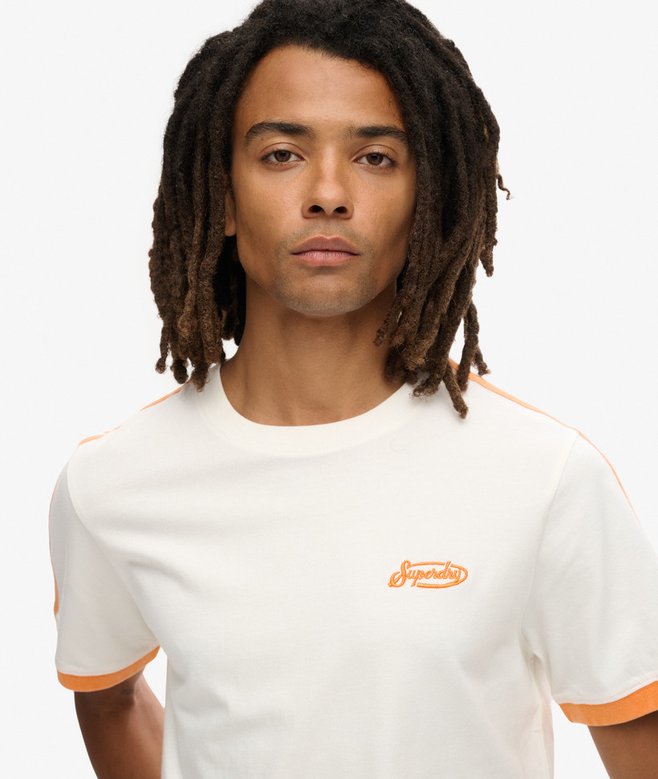 superdry Camiseta retro de manga corta a rayas con logo Essential Outlet online