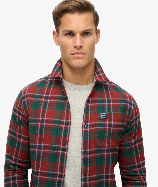 superdry Camisa de leñador de algodón de manga larga Ofertas