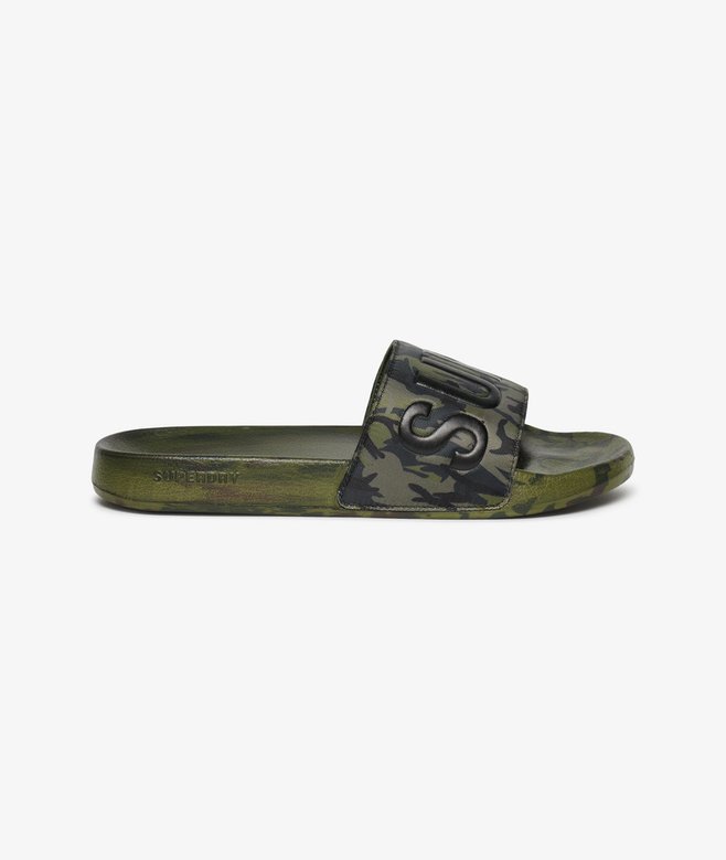 superdry Chanclas de piscina con estampado de camuflaje Core Oferta especial