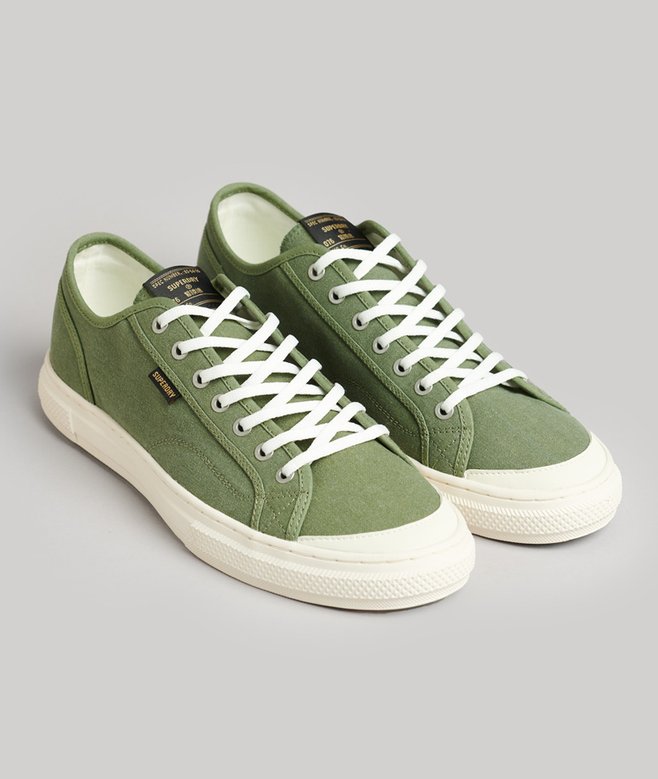 superdry Zapatillas deportivas veganas de lona y caña baja Promoción trimestral