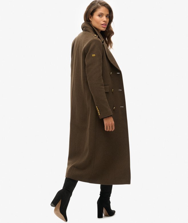 superdry Abrigo de mezcla de lana con doble botonadura Última moda