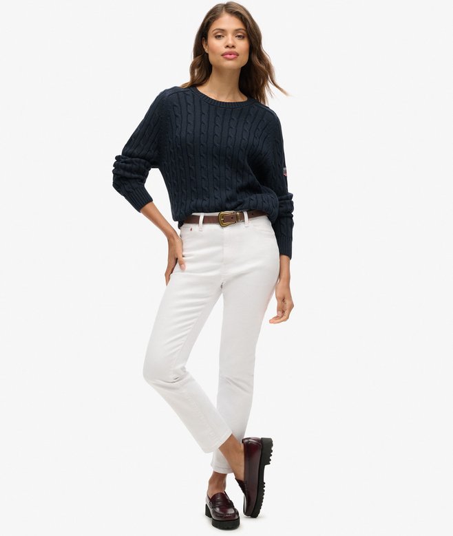 superdry Jersey holgado de punto trenzado Ofertas de temporada