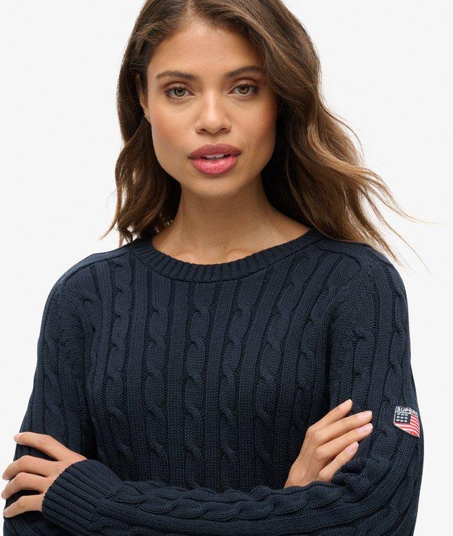 superdry Jersey holgado de punto trenzado Ofertas de temporada