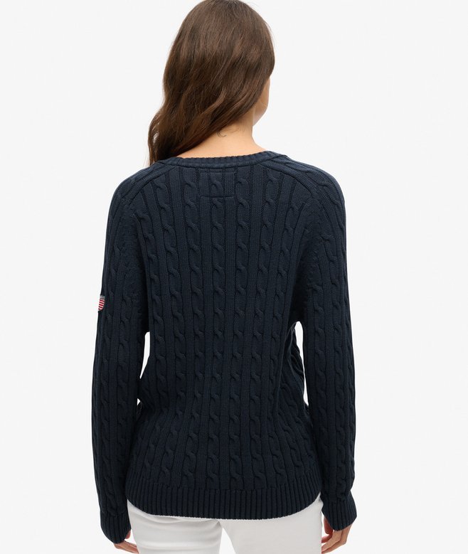 superdry Jersey holgado de punto trenzado Ofertas de temporada
