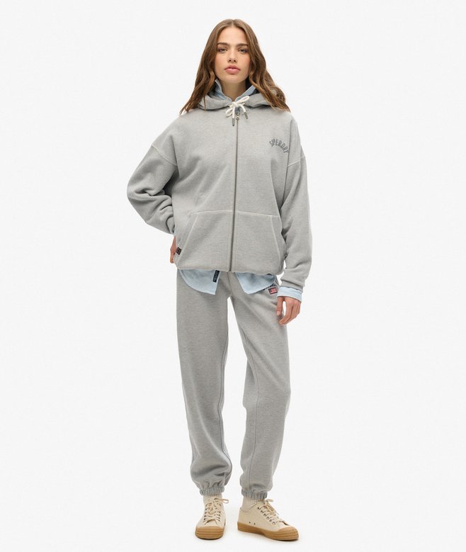superdry Sudadera extragrande con capucha y cremallera Athletic Essential Liquidación