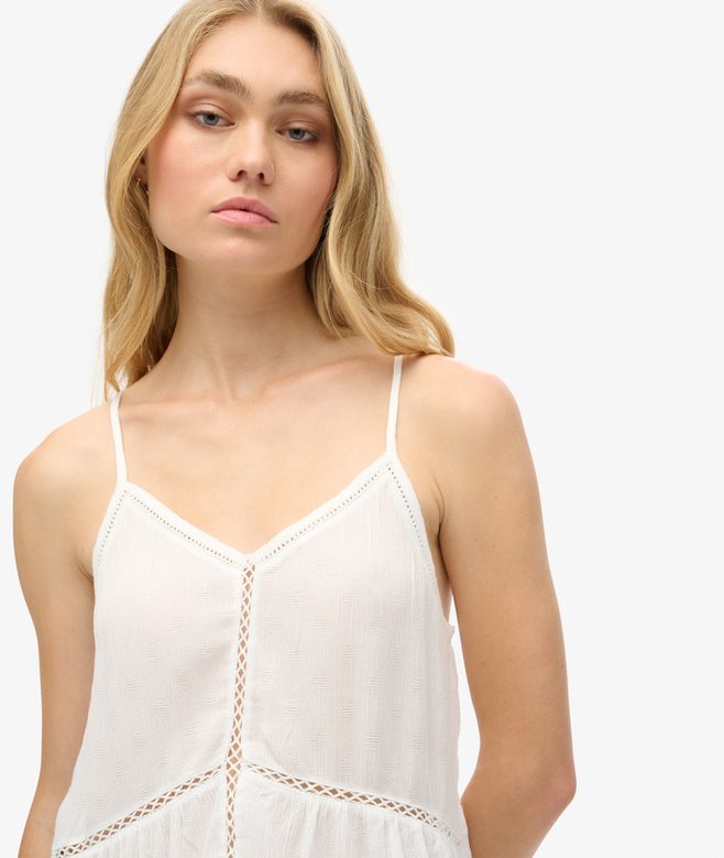 superdry Camiseta de tirantes con ribete escalonado Mejor oferta