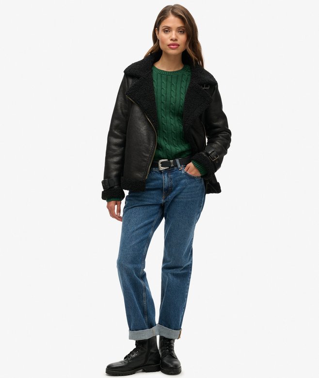 superdry Jersey holgado de punto trenzado Envío gratis