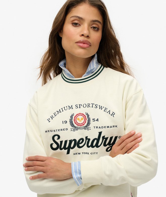 superdry Sudadera holgada de cuello redondo Country Club Envío gratis