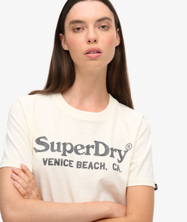superdry Camiseta de corte relajado con acabado metalizado Venue Últimos 3 días