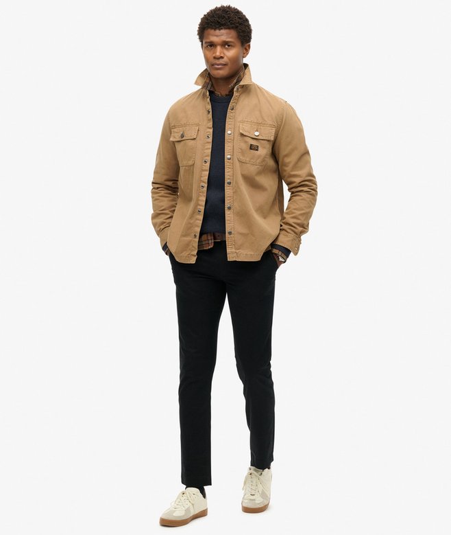 superdry Sobrecamisa de lona de algodón orgánico Workwear Últimos 2 días